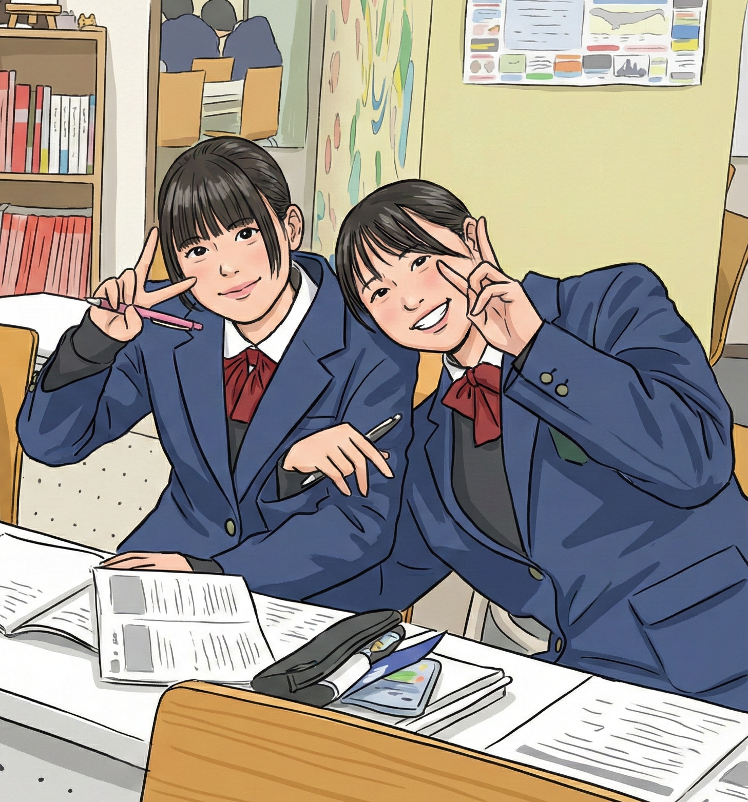 楽しそうな生徒たち